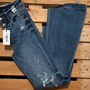 Judy Blue Women's Flare Distressed Denim Jeans